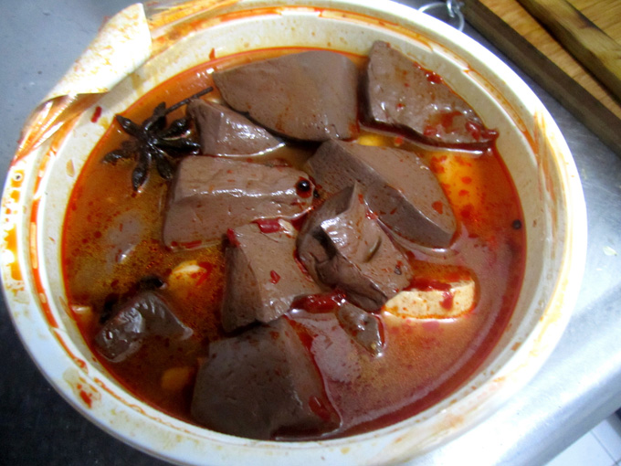 Суп с кровяным тофу, Китай