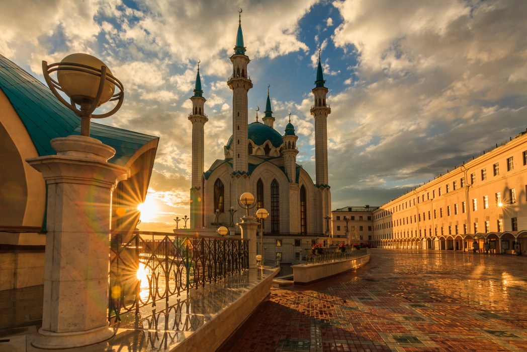 Мечеть Кул-Шариф, Казань, закат. Самые красивые места России